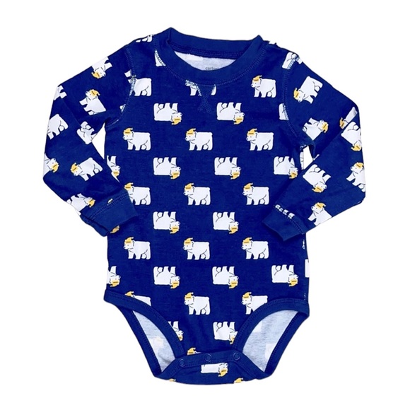 Carter’s Holiday Polar Bear Long Sleeve Bodysuit Onesie 24 Months - Picture 1 of 10